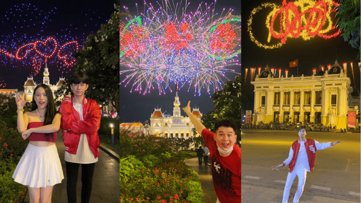 Fireworks display through AR technology in Hanoi and HCM city